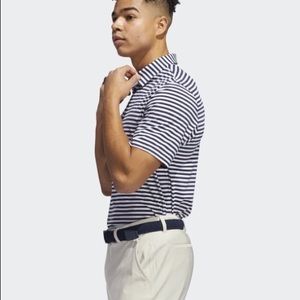 {Adidas} adiPURE Striped Polo